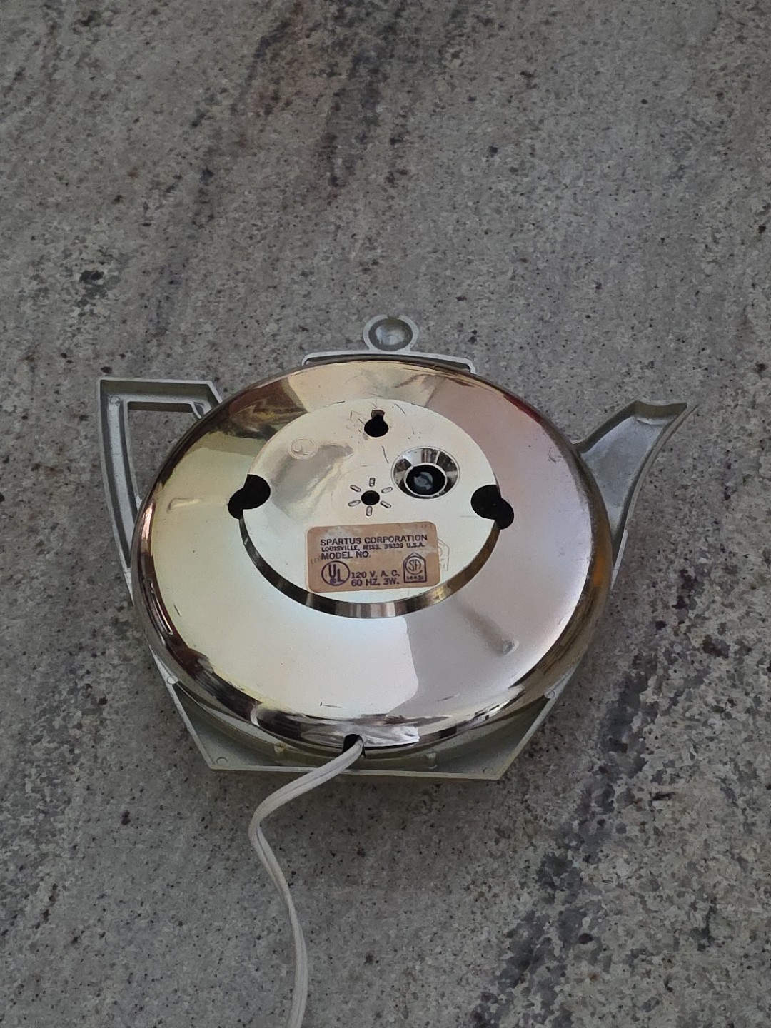 Vintage Spartus Tea Kettle Teapot wall clock