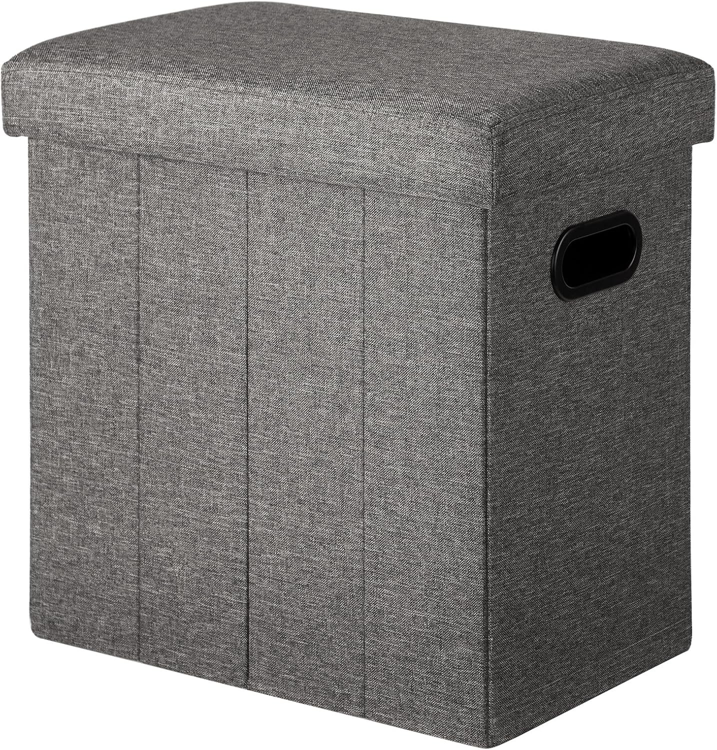 COSYLAND Ottoman with Storage 16.5"D x10.6"Wx16.5"H, Grey