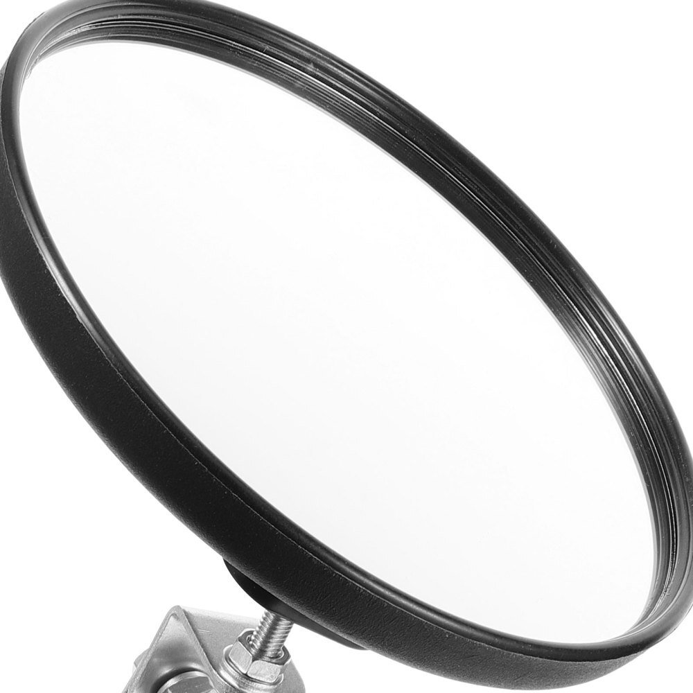 Security Mirror Corner Supermarket Surveillance Road Wide Angle View Garage