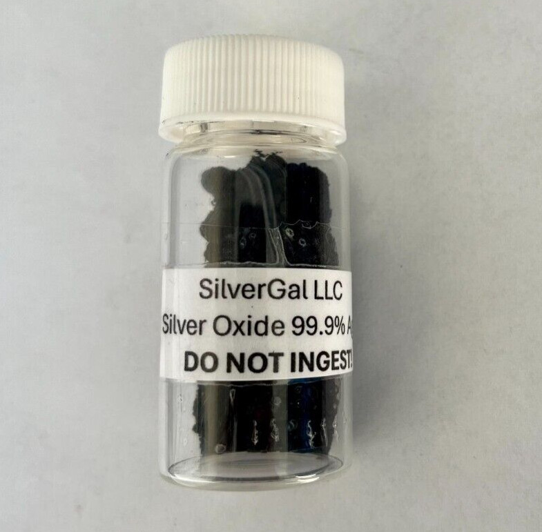 5 g Silver Oxide Ag2O metal powder 999+ High purity micron colloidal dust Ag2O