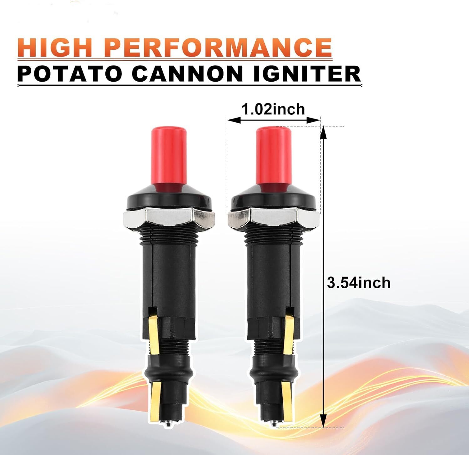 2pack Piezo Spark Ignition Potato Cannon Igniter Push Button BBQ Grill Igniter