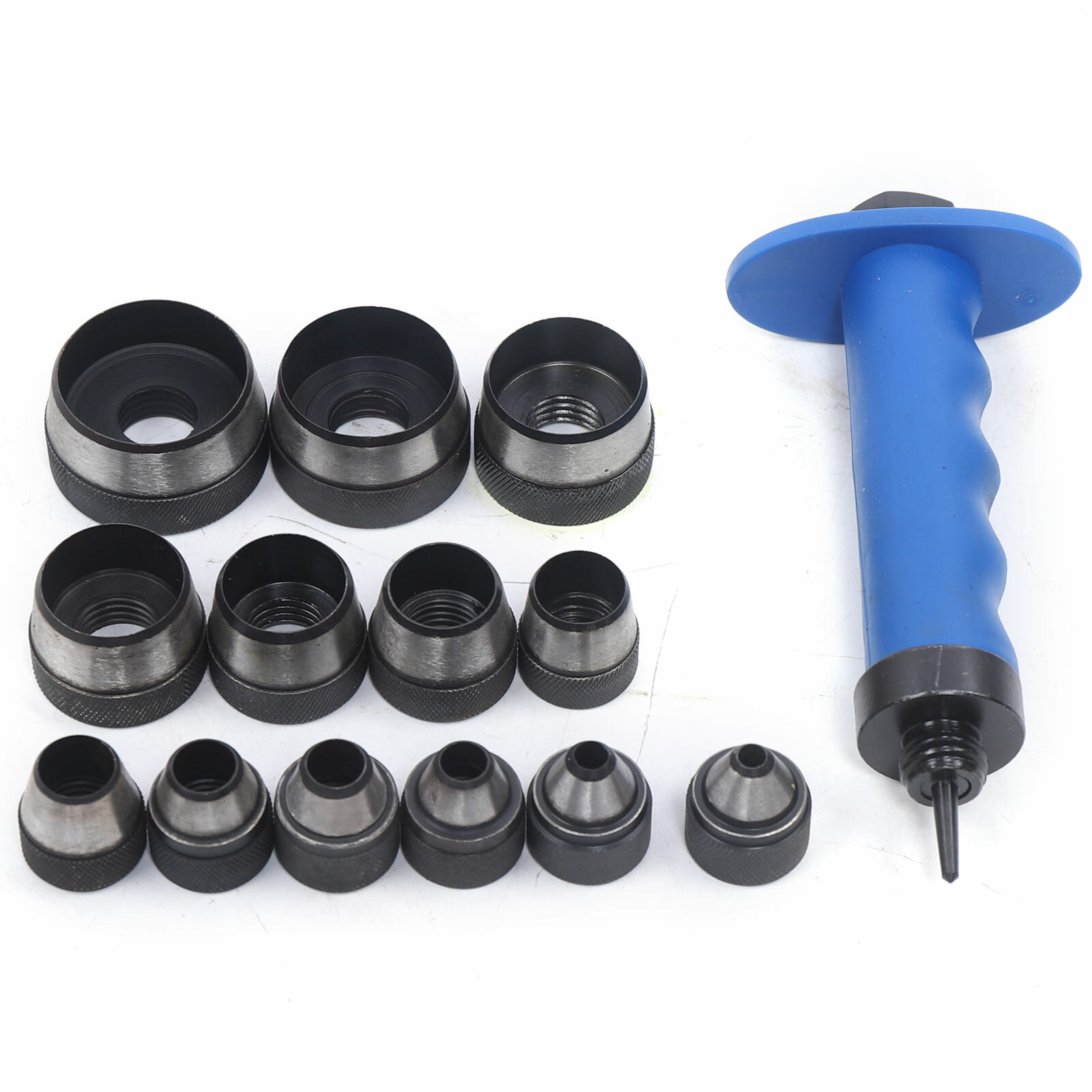 Steel 13-in-1 Hollow Punch Set Heavy Duty Gaskets Leather Rubber Hole Case 1.3kg