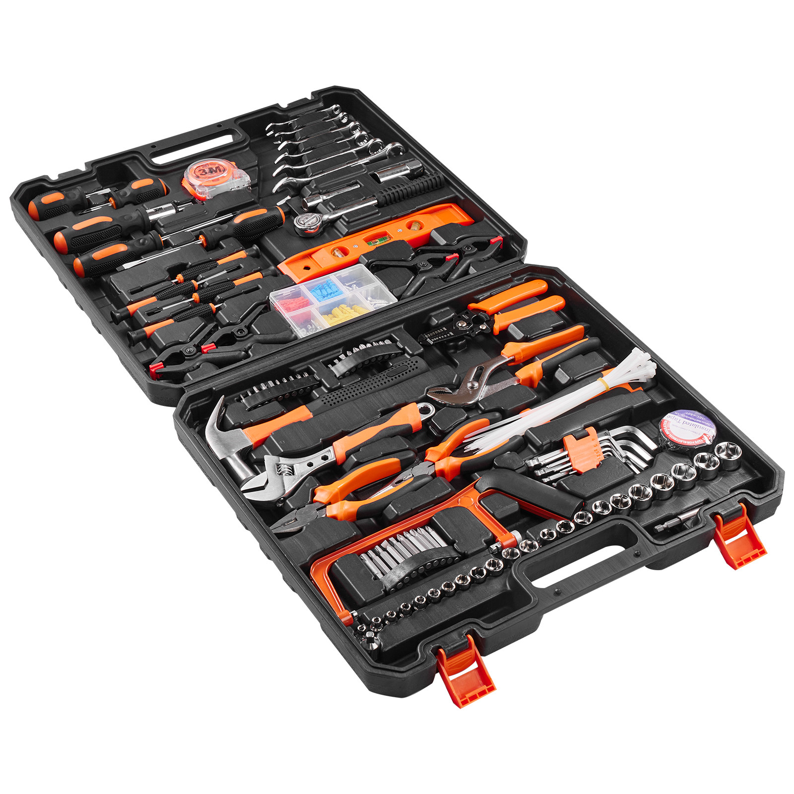 VEVOR Tool Kit 216 Piece General Household Hand Tool Set with Portable Tool Case