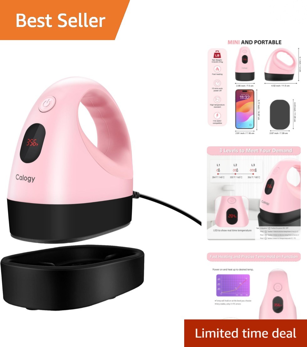 Portable Mini Heat Press - Safety Features & One-Button Control for Easy Use