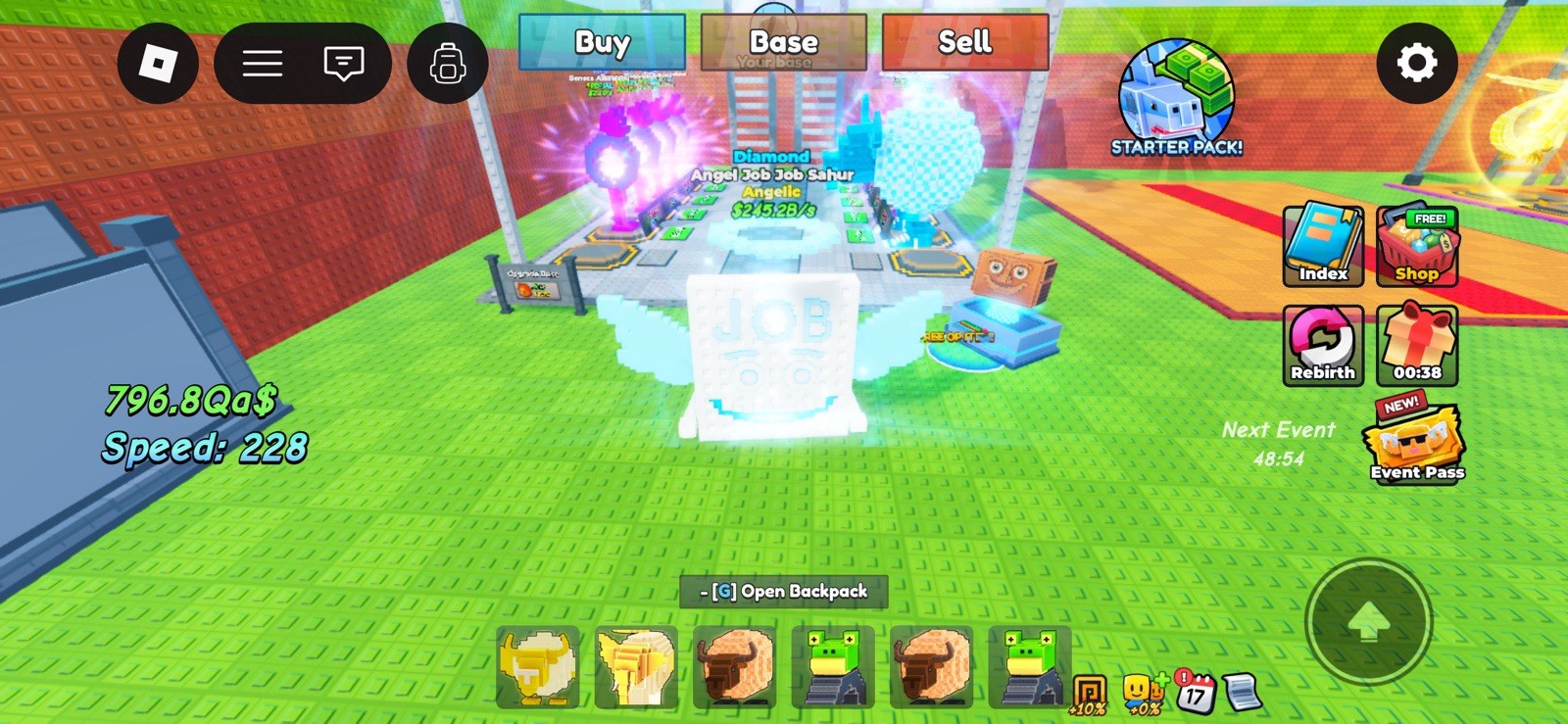 Game name: BE A LUCKY BLOCK.     DIAMOND JOB JOB JOB. SAHUR💎READ DESCRIPTION. ￼