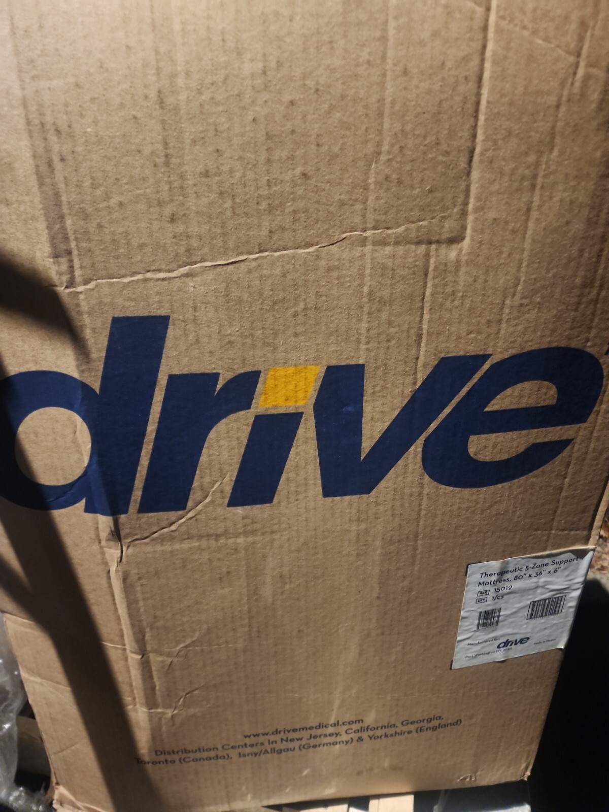 Drive Medical Therapeutic Mattress, 5 Zone, 6 X 36 X 80 Inch, 15019