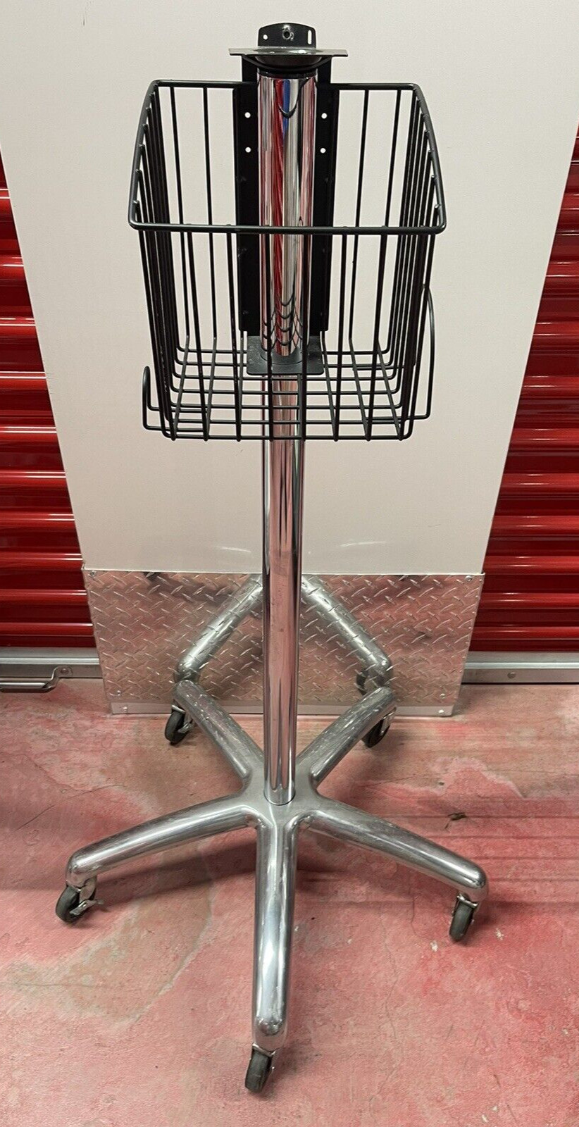 Rolling Stand for Welch-Allyn Spot Vital Signs Monitor ~ USED ~ 23" W x 44" H