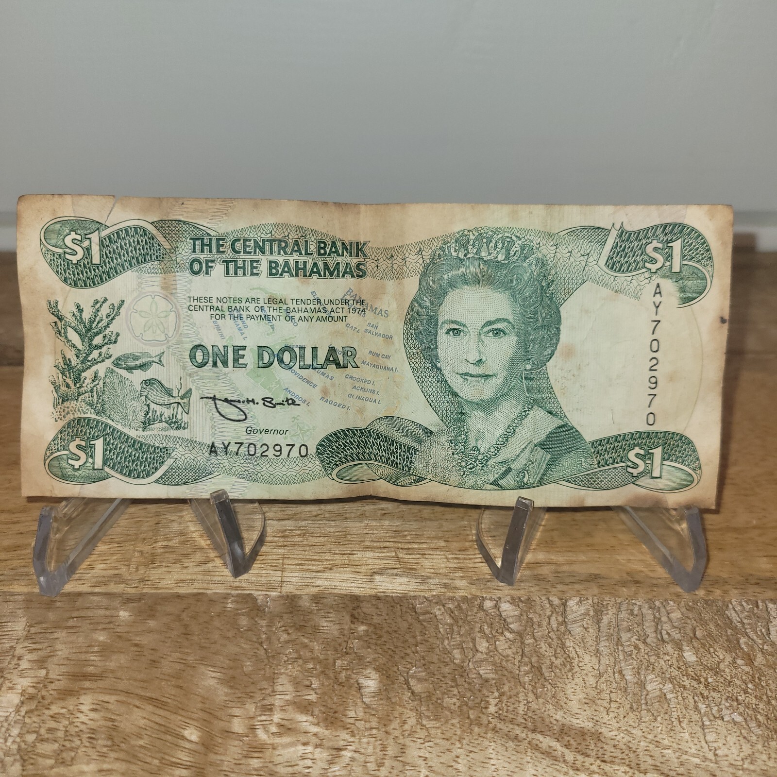 [#566922] Banknote, Bahamas, 1 Dollar, 1974, AY702970