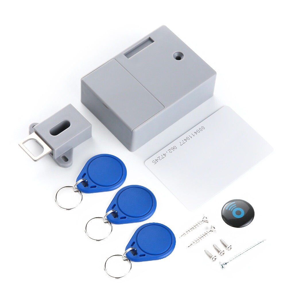 Battery RFID IC Cabinet Drawer Lock DIY Hidden Digital Lock Perforate Hole C4Z0