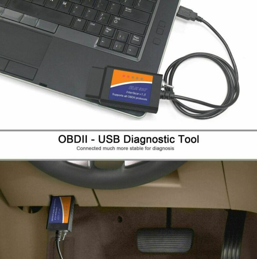OBD2 Scanner ELM327 Software USB Diagnostic Tool Cable Adapter for Ford FORscan