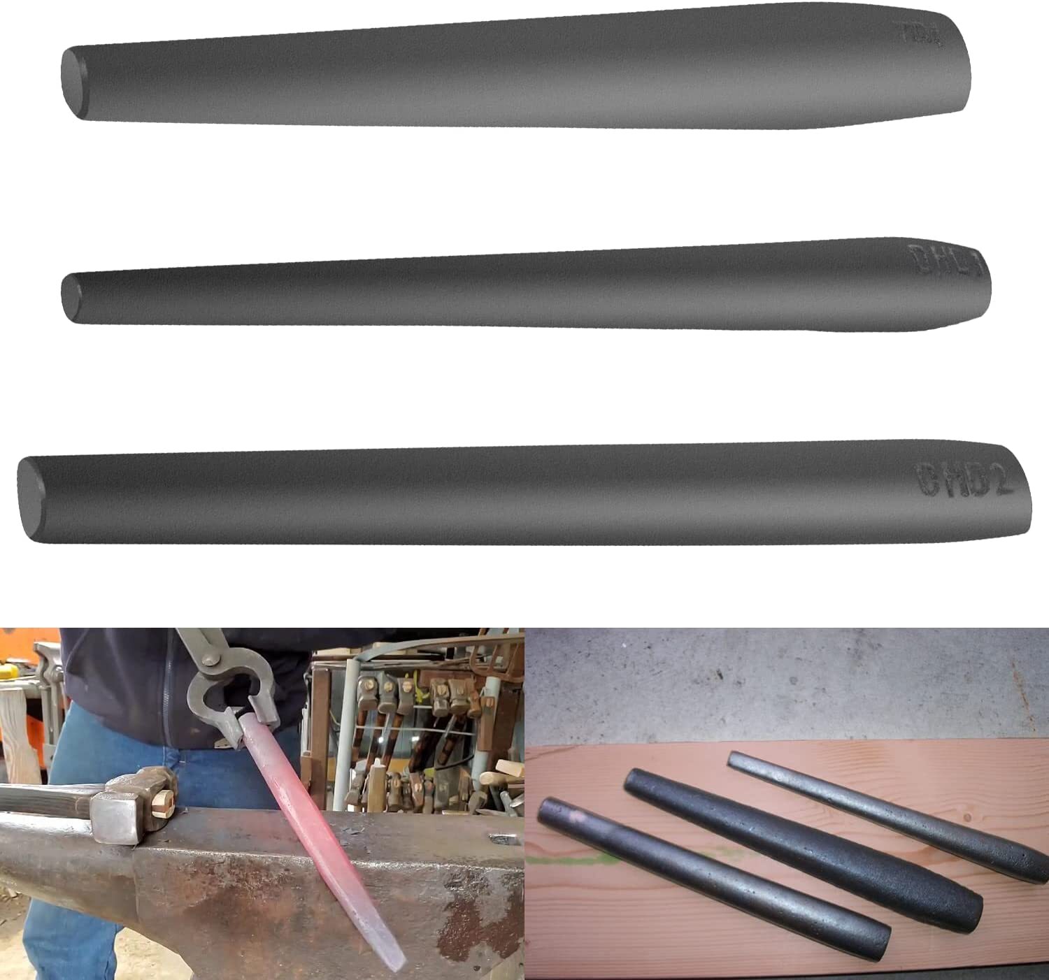 Blacksmith Knifemakers Tomahawk, Large Hammer & Mouse ax Drift Tool Set (3Pcs)