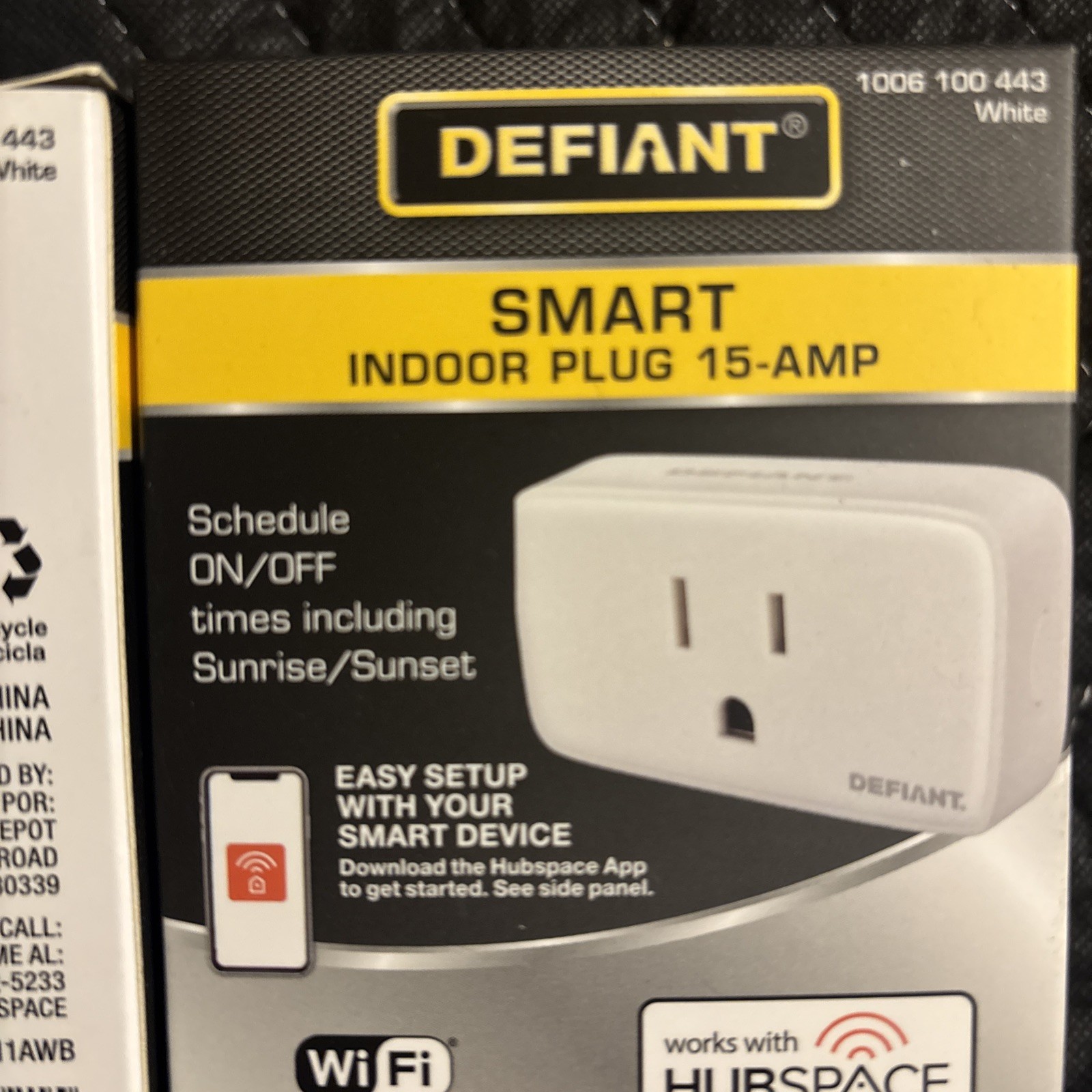 Quantity Of 2: Defiant Indoor Smart Plug (WIFI/ ALEXA/ HUBSPACE)