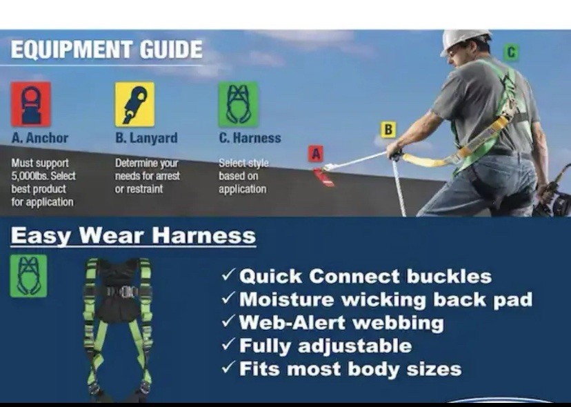 Werner Upgear Fall Protection Harness Easy Wear Universal Fit Green