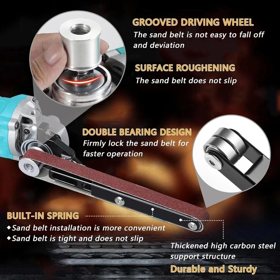 Belt Sander attachments for Angle Grinder,Detailing Bandfile Sander adapter w...
