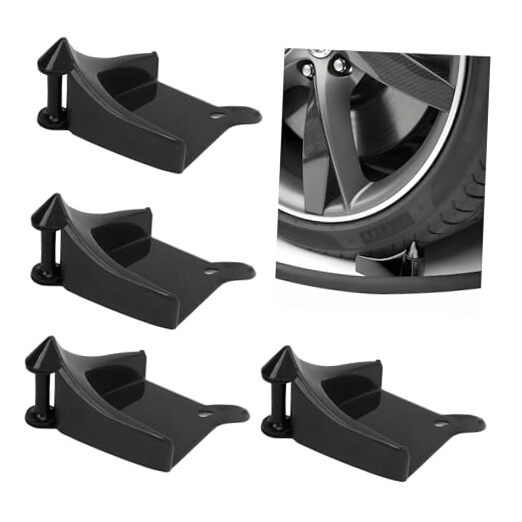 4 PCS Car Hose Guide, Tire Hose Roller Preventing Stucking and Snagging Black