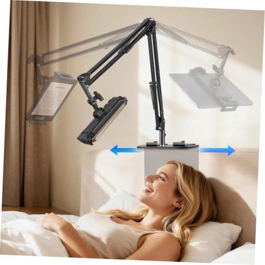Phone Holder&Tablet Holder for Bed,Overhead Cell Phone Mount | Black