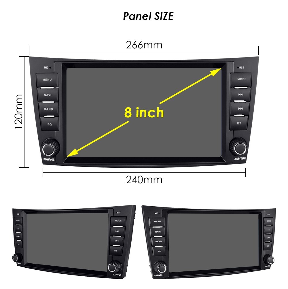 Android 13 GPS Radio Navi Stereo for Mercedes Benz E-W211 E320 E500 E350 CLS500