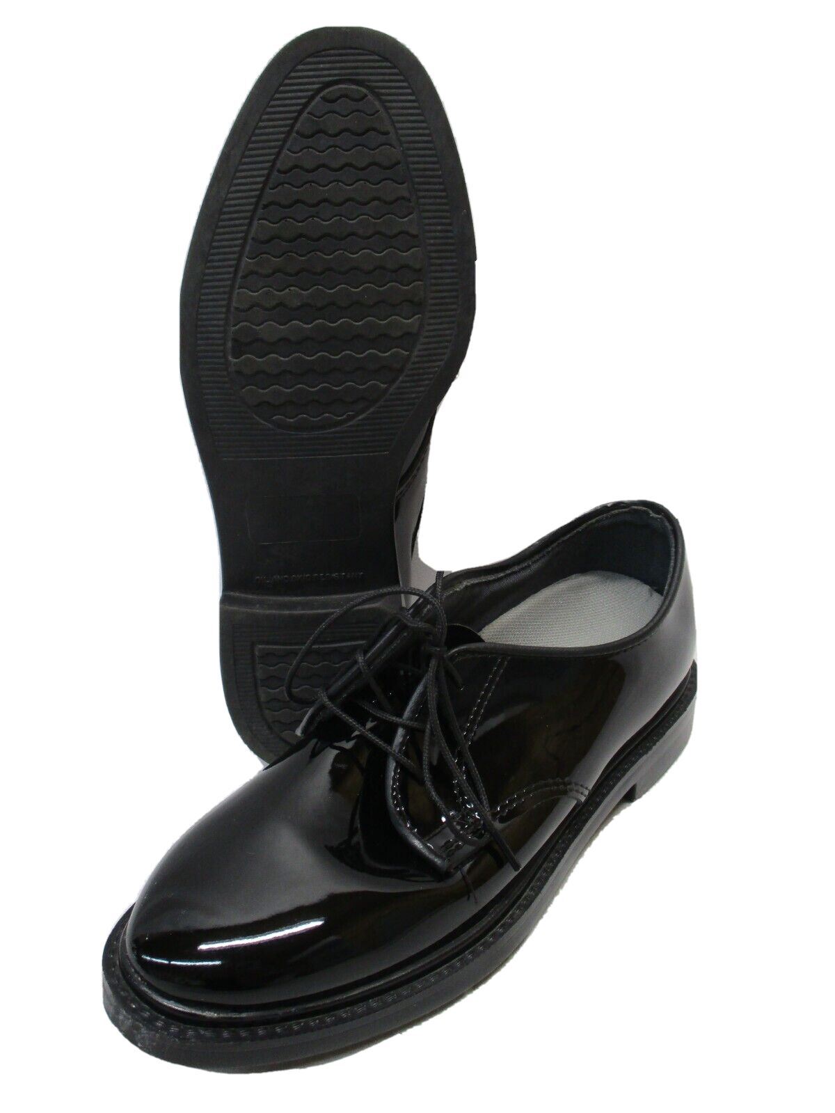 WOMENS US ARMY MILITARY DRESS SHOES OXFORD HIGH GLOSS BLACK SERVICE UNIFORM ASUs