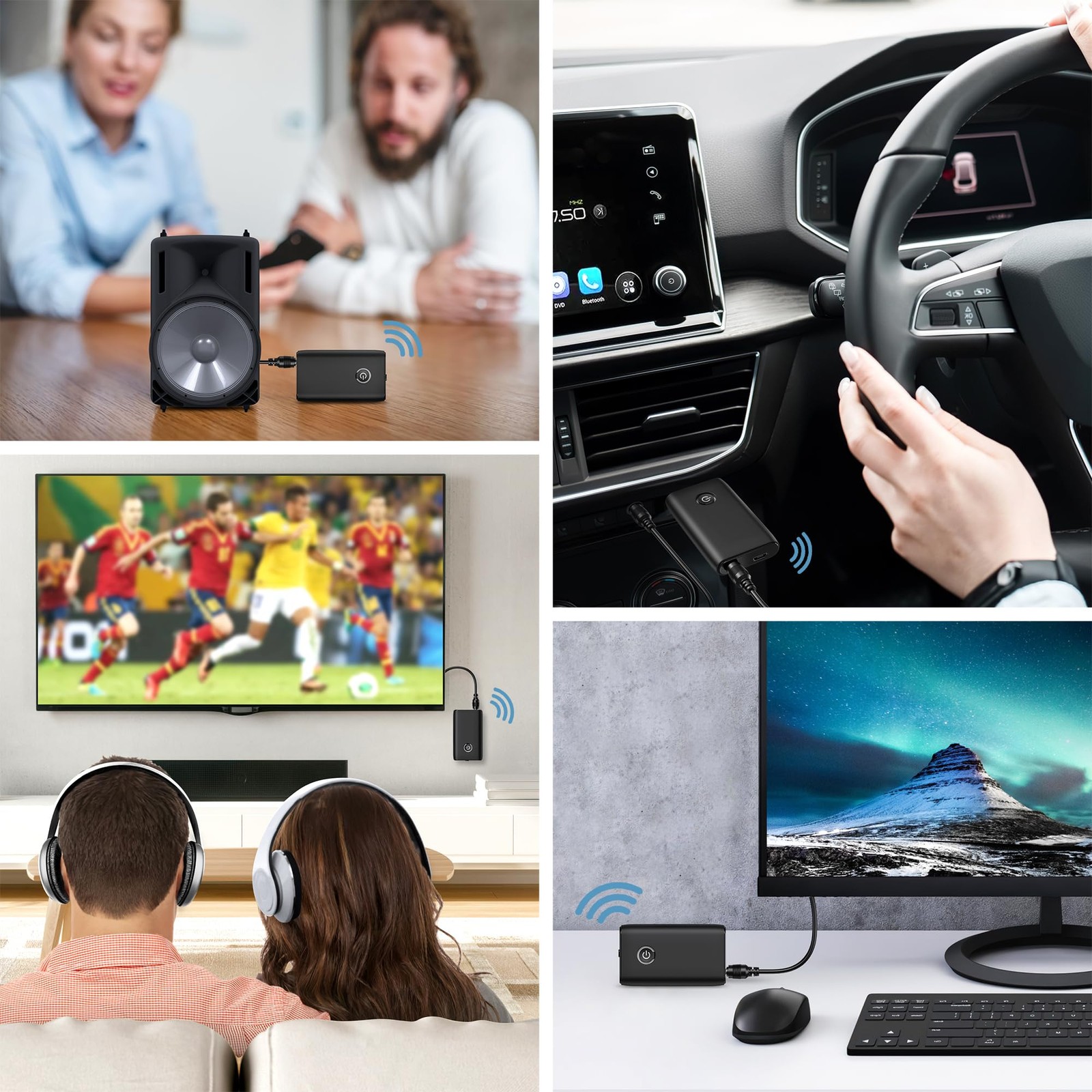 Bluetooth 5.3 Aux Adapter for Car, Bluetooth Transmitter for TV