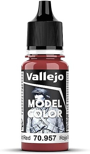 Vallejo Model Color FLAT RED 17ml - Hobby and Model Acrylic Paint - #70957