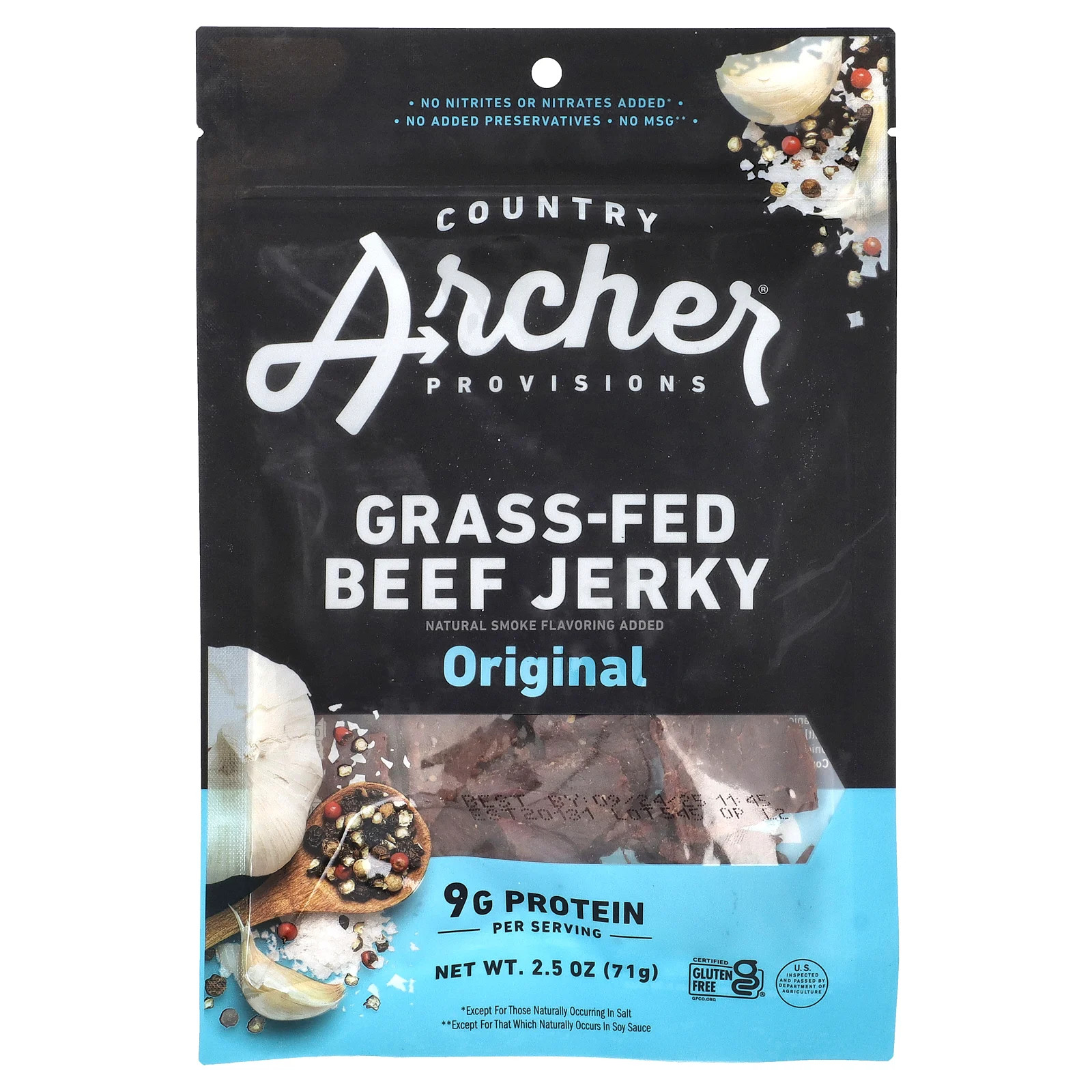 Grass-Fed Beef Jerky, Original, 2.5 oz (71 g)