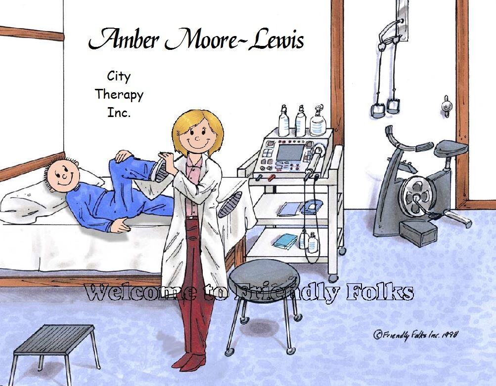 Personalized Physical Therapist Picture - Makes a great gift!