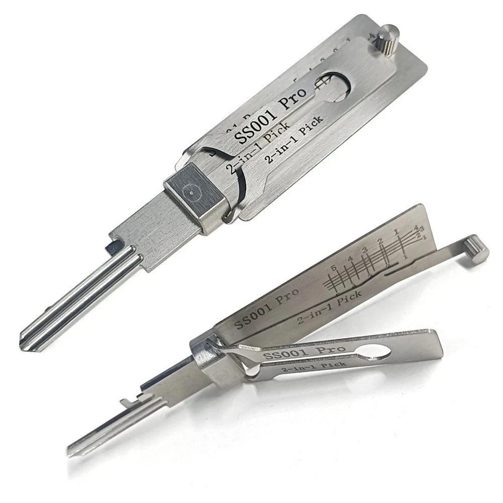 2-in-1 Stainless Steel Key Decoder SS001 PRO Lock Decoder Repair Tools
