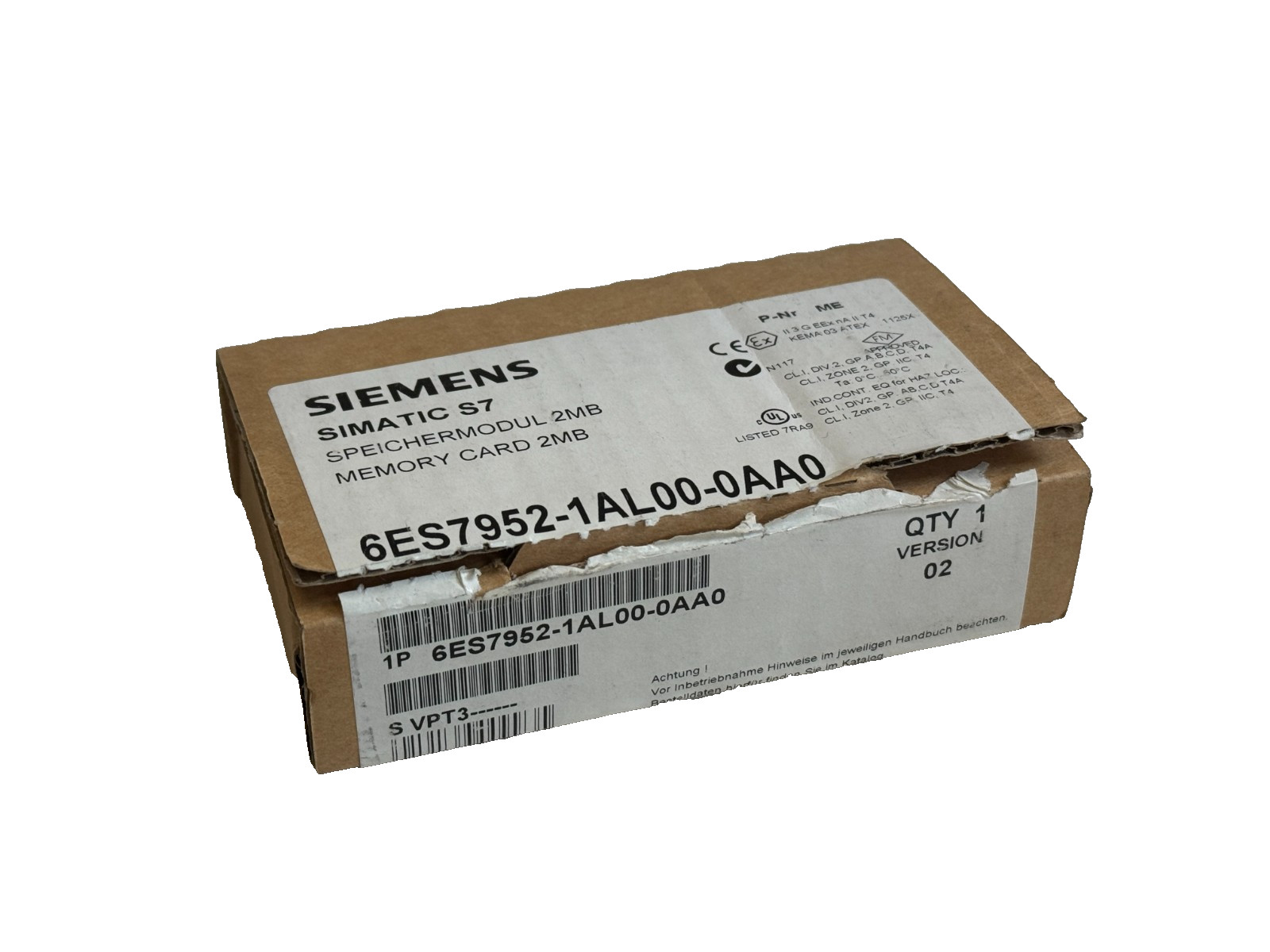 NEW IN BOX Siemens 6ES7952-1AL00-0AA0 Memory Card