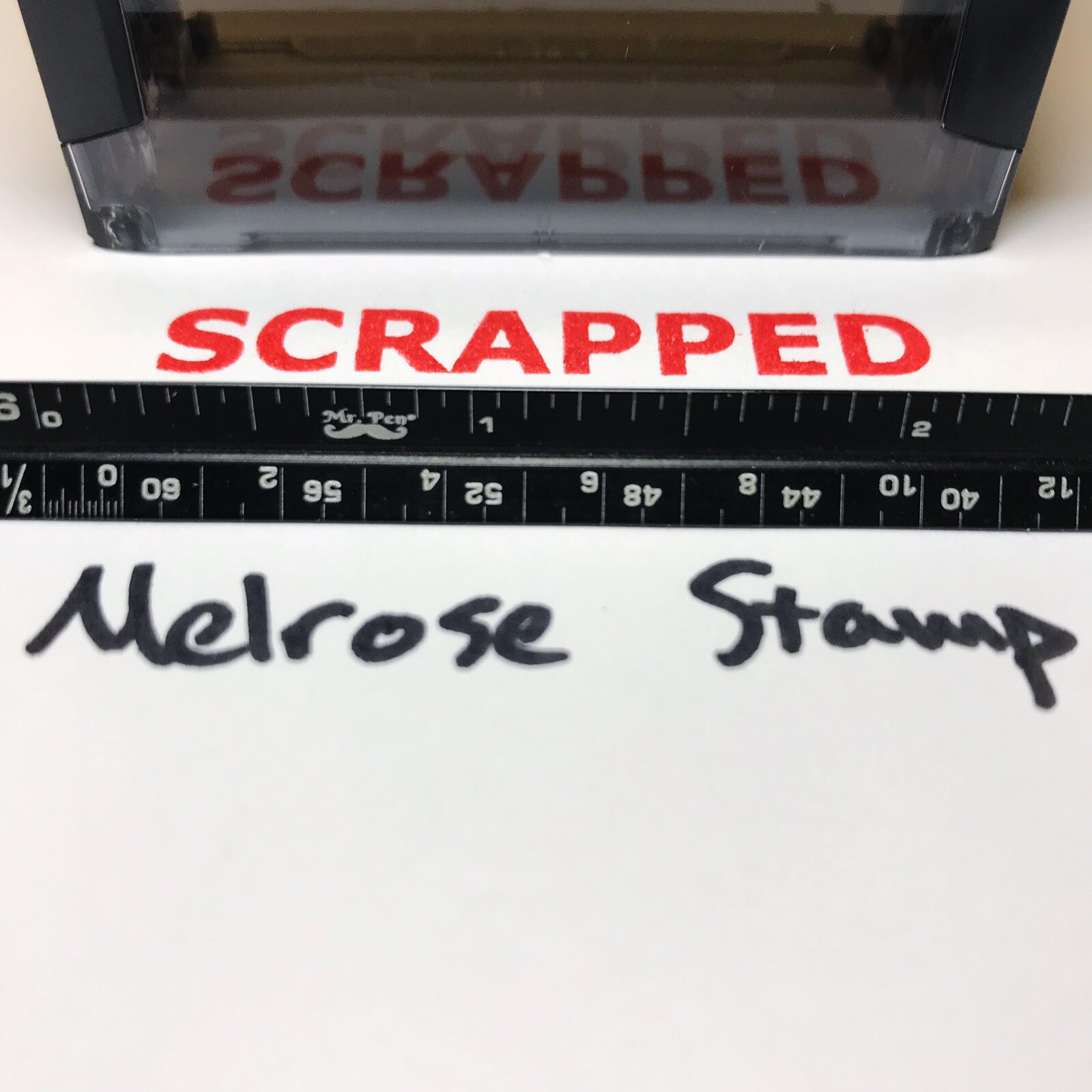 Scrapped Rubber Stamp Red Ink Self Inking Ideal 4913