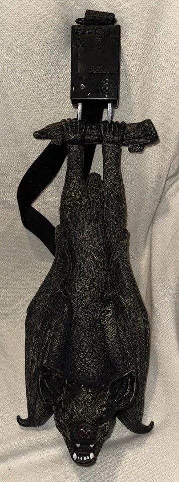 Halloween 18” Vampire Bat Prop Swinging Hanging Rocking Animated Sounds & Lights