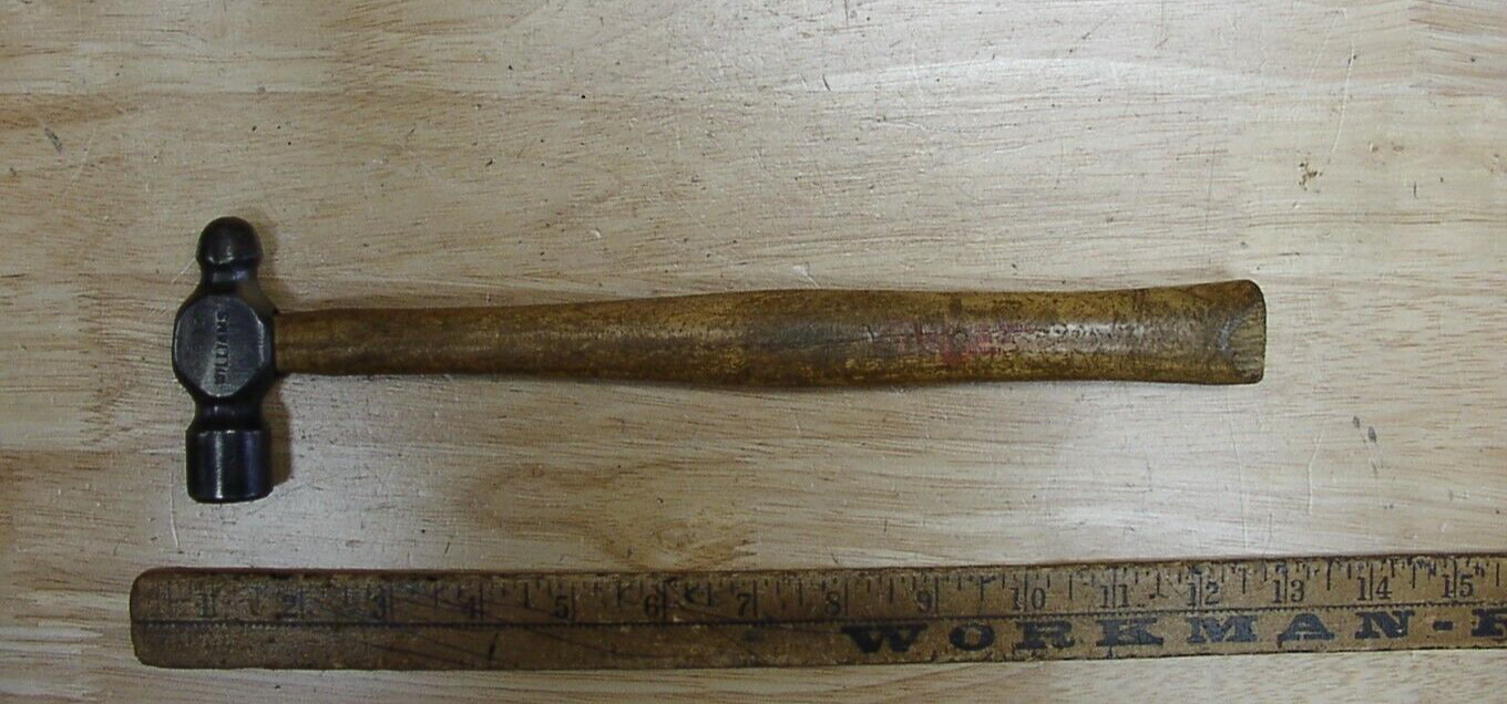 Old Used Tools,Vintage Williams U.S.A. No.HBP-3-0 Ball Peen Hammer,10.7oz.VGC