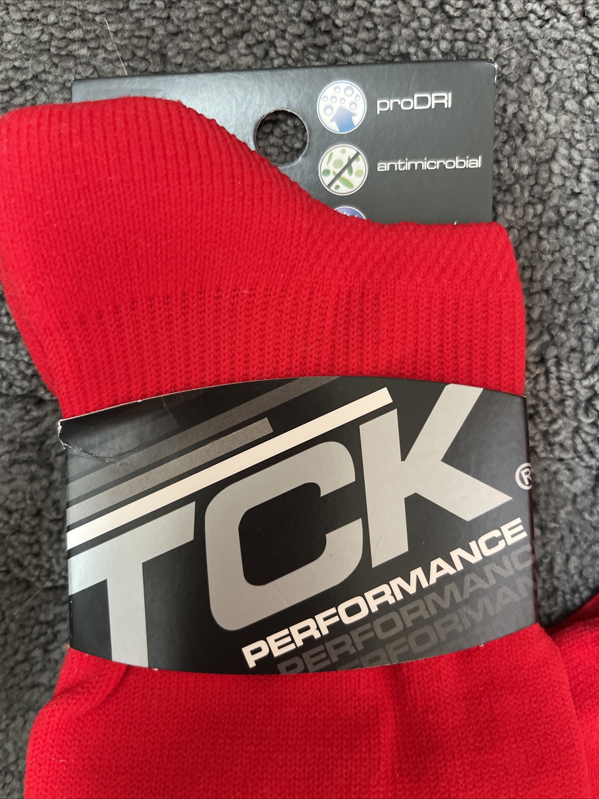 TCK Baseball or Softball Socks Red size Large