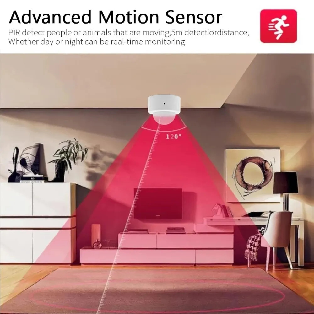 Zigbee 3.0 Mini PIR Motion Sensor Human Infrared Detector Security Alarm