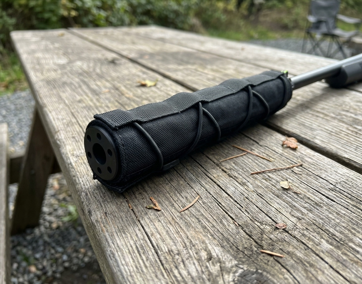 STEALTH ALLOY 9 Muzzle Brake for 1/2x28 GBB With Black Heat Cover