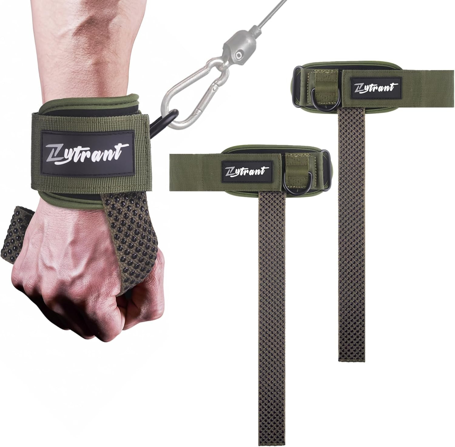 Weight Lifting Straps with Cuffed D Ring,Heavy Duty Thyick Comfortable Lifting