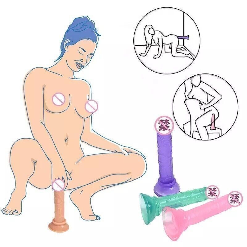 sex-Realistic Dildo-Penis-Pene-Flexible-Masturbation-Cock-Suction-Cup--