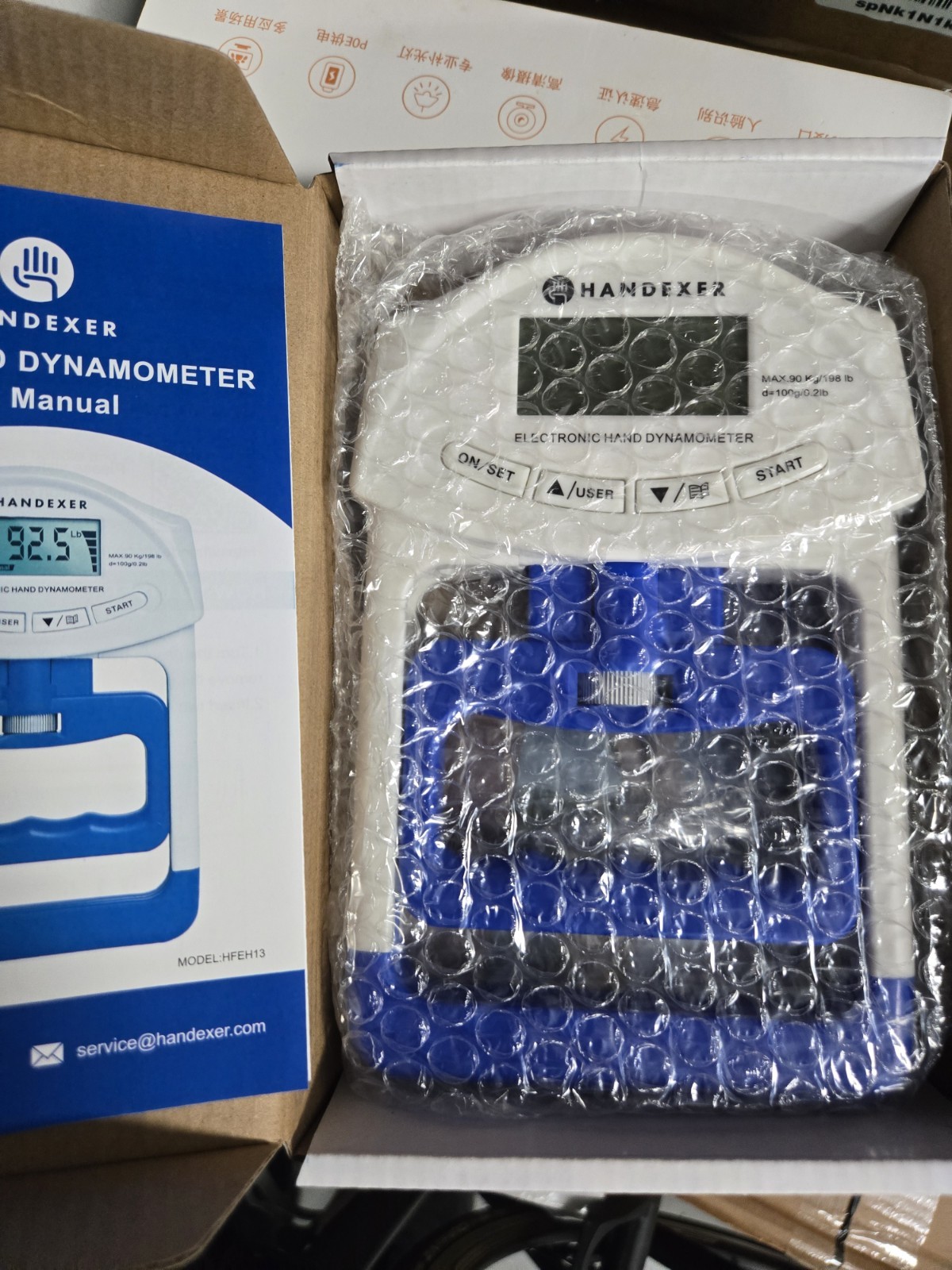 Handeful Digital Hand Dynamometer VG SHAPE w/ box and manual