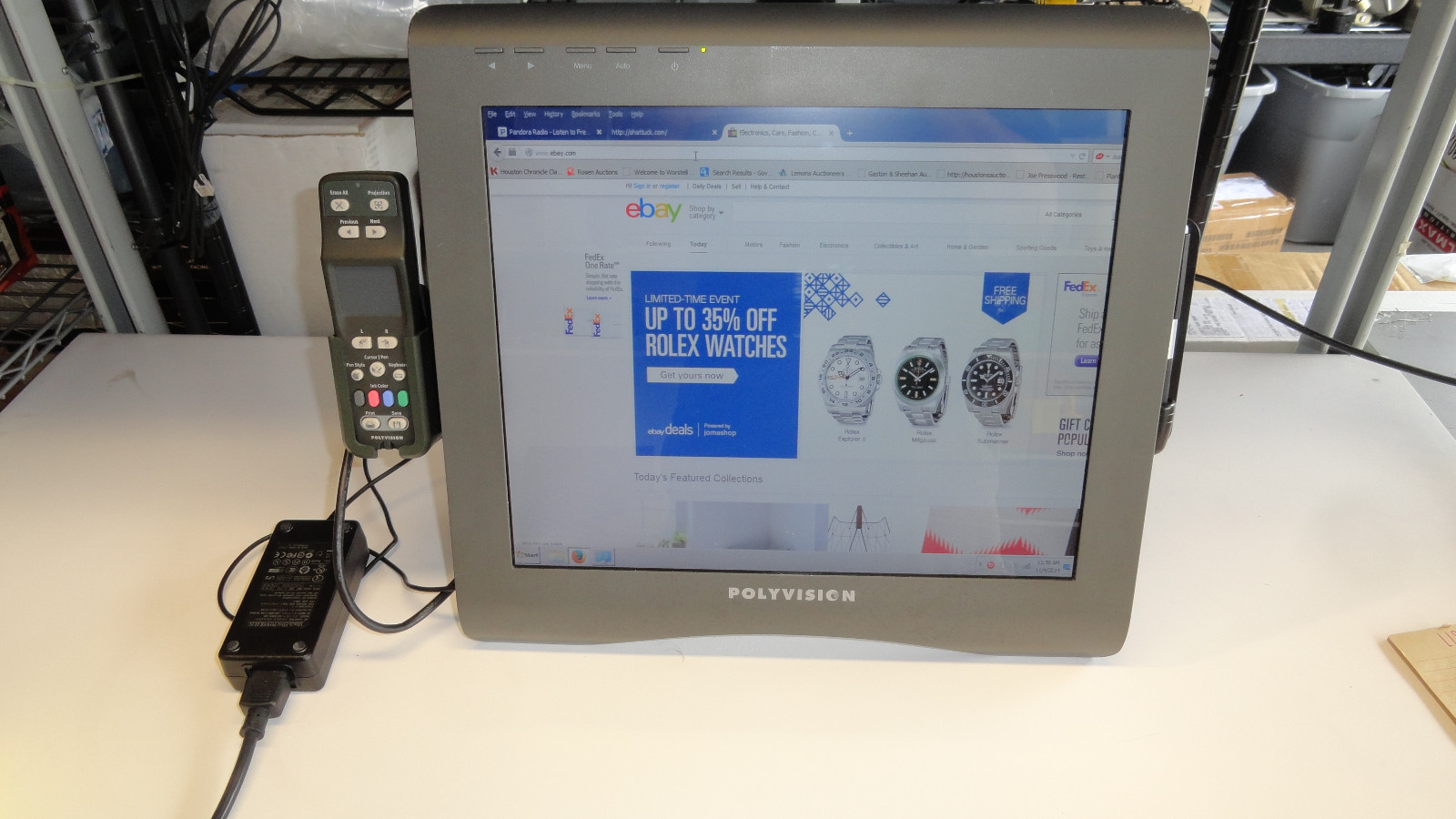 PolyVision Walk-and-Talk IP-17 Interactive Panel with Remote and Pen
