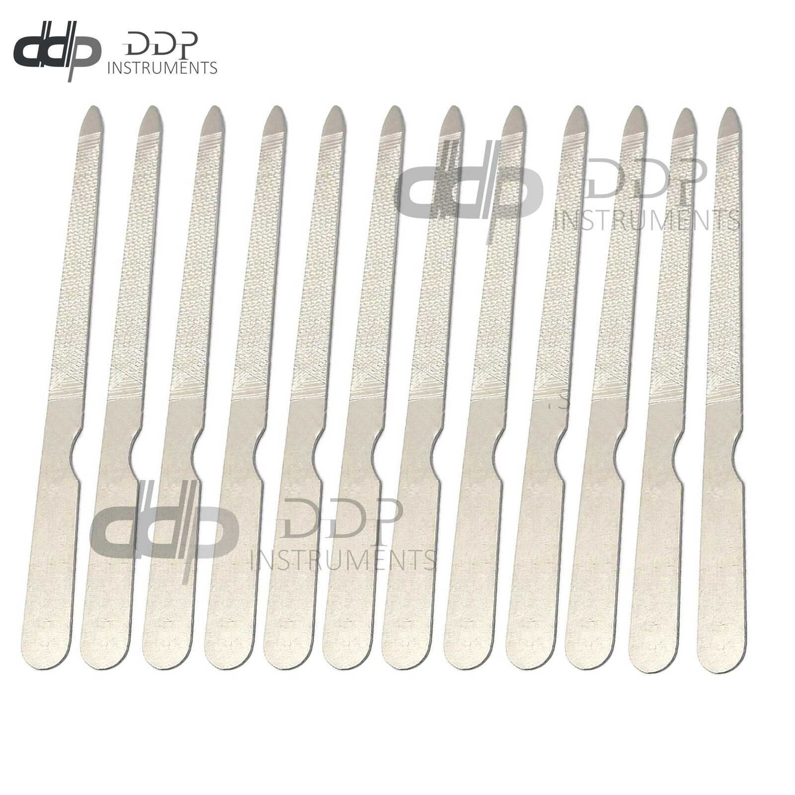 DDP STAINLESS STEEL TRIPLE CUT NAIL FILE 5" - 12/BX