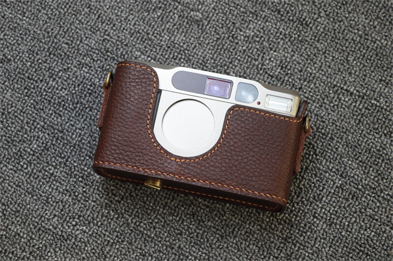 Handmade Camera Half Case Genuine Leather Protective Cover for Contax T2