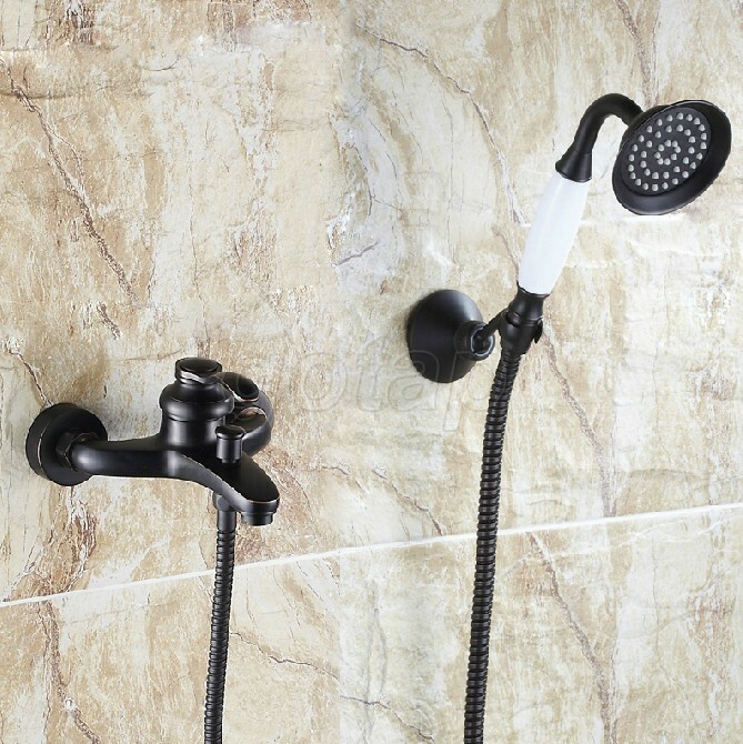 Oil Rubbed Brass Bathtub Faucet Bathroom Shower Cold And Hot Water Mixer Tap