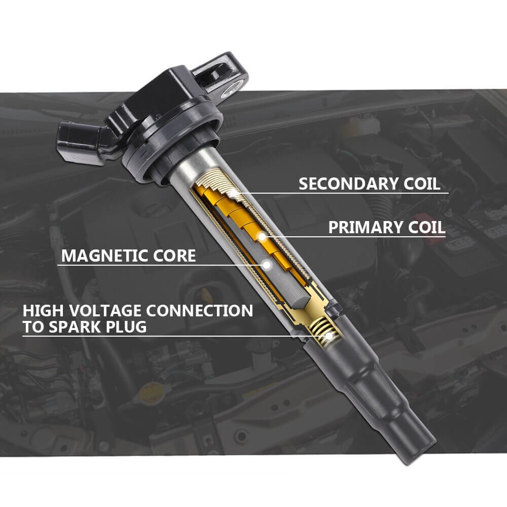 Ignition Coil Set For Scion xD 2008-14 4 Cylinder 1.8L Wear Resistant Over Years