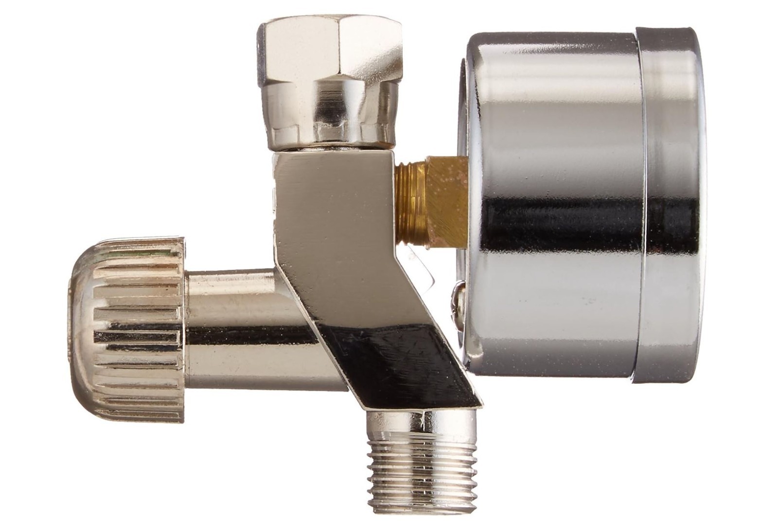 DeVilbiss 1/4" HAV-512 Swivel Air Adjusting Valve with Chrome Gauge - 100 PSI
