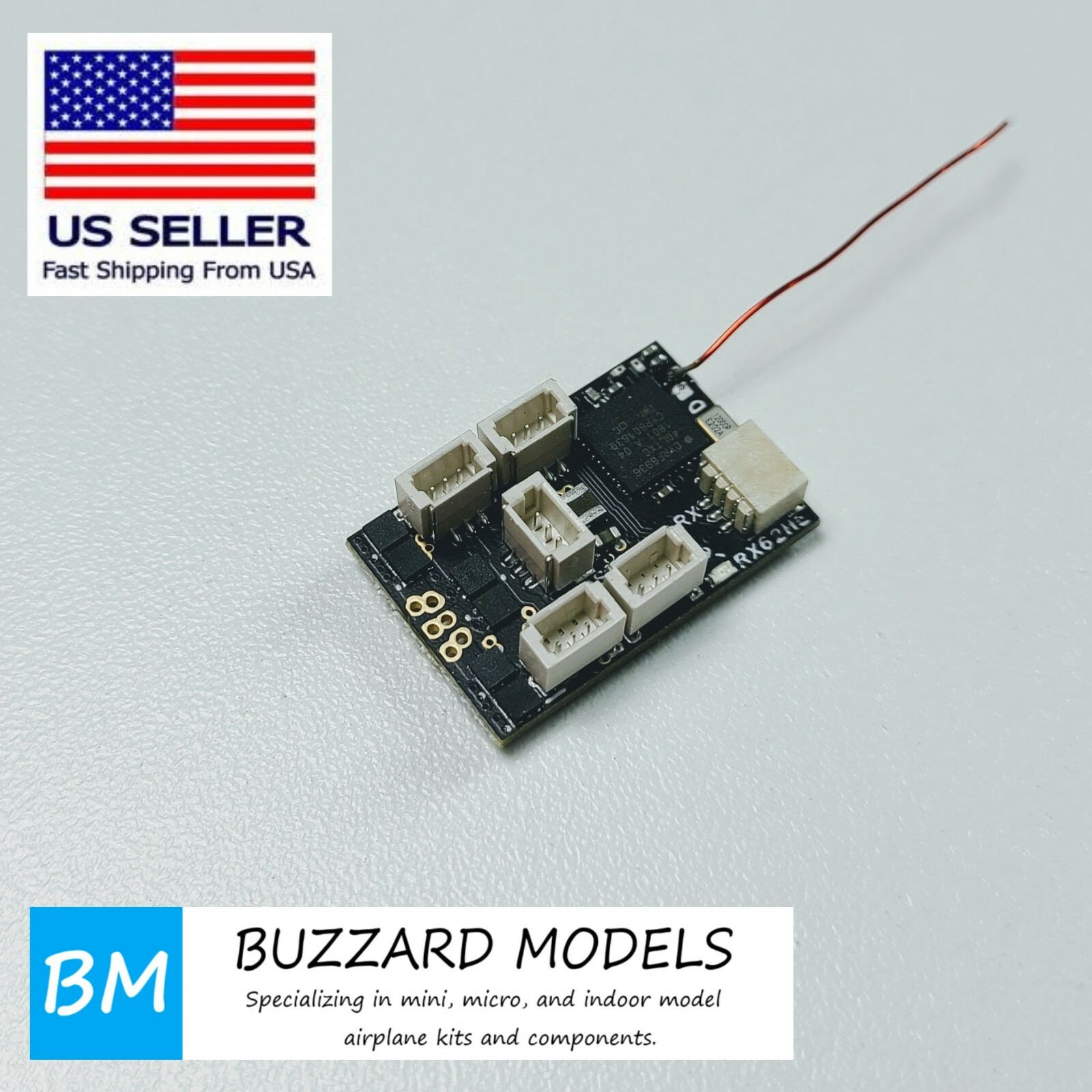 Ma-RX62HE-F2+ FRSKY-D16 7 Channel Micro Receiver with 2-3s 7A ESC +Telemetry