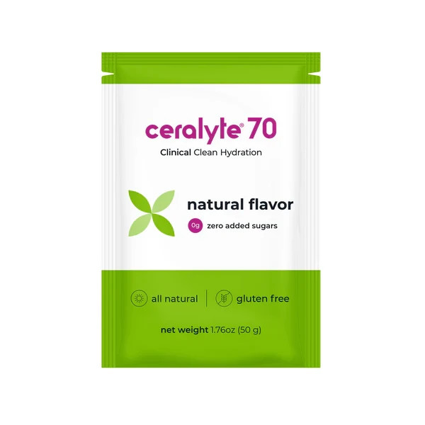 Case of 100 Ceralyte 70 (50g Packet) Hydration Powder, New, Exp 06/2029