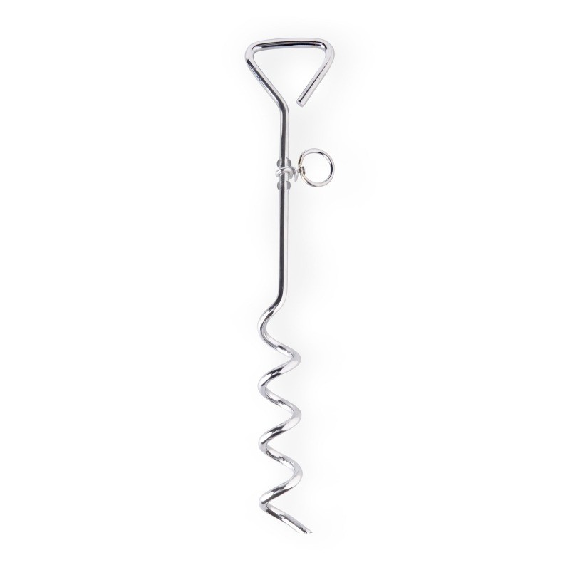 Heavy Duty Steel Spiral Dog Stake Tie Out Anchor for Medium Large Dogs 18 Inch