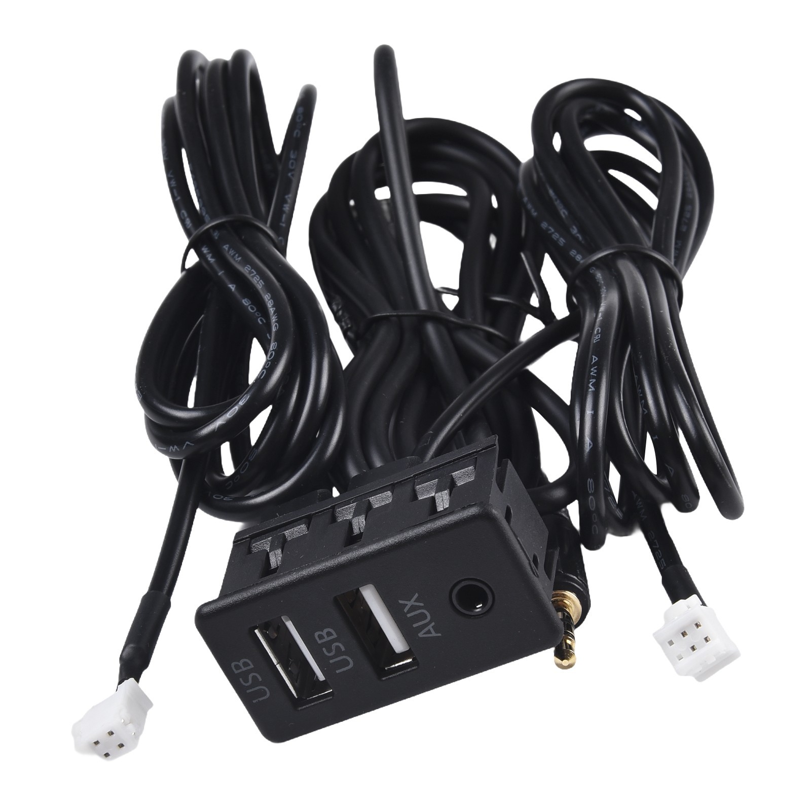 User Friendly Car Dashboard USB AUX Panel Interface Extension Adapter and Use
