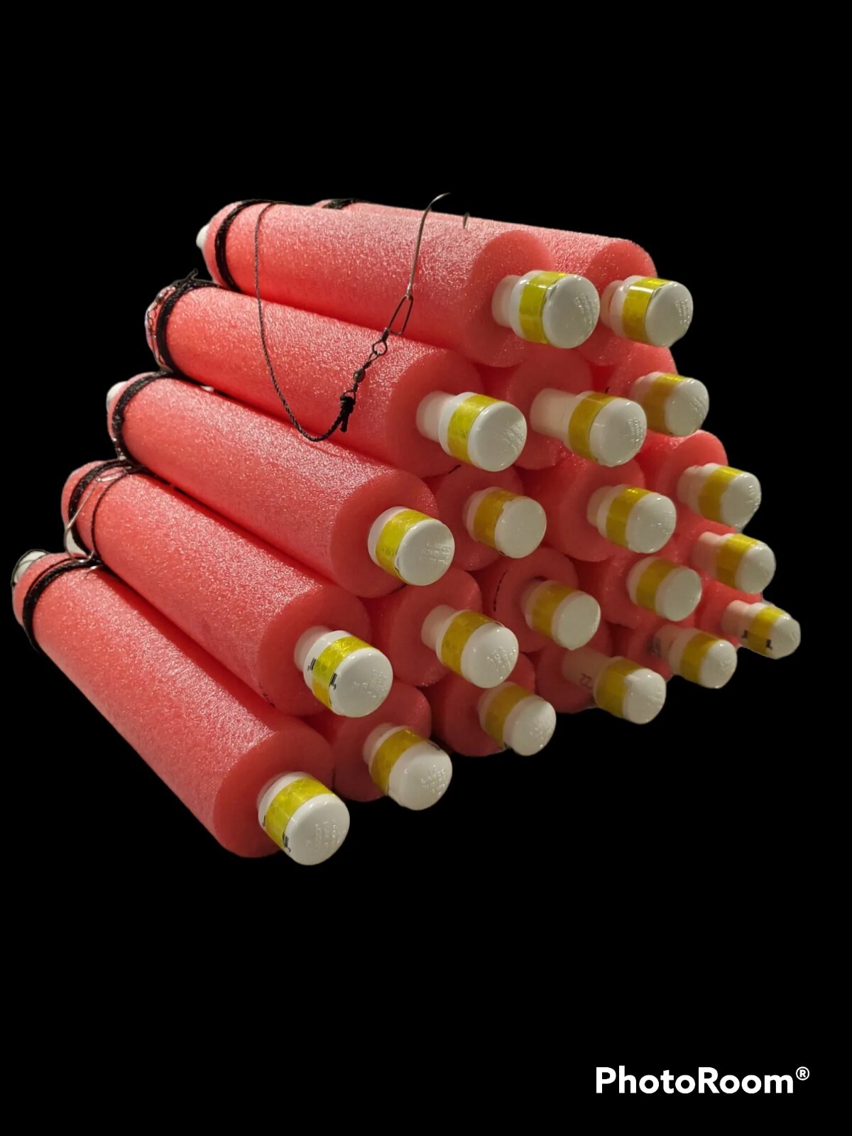 Cajun Catfish Jugline fishing Noodle Jugline Lot of 20 Red