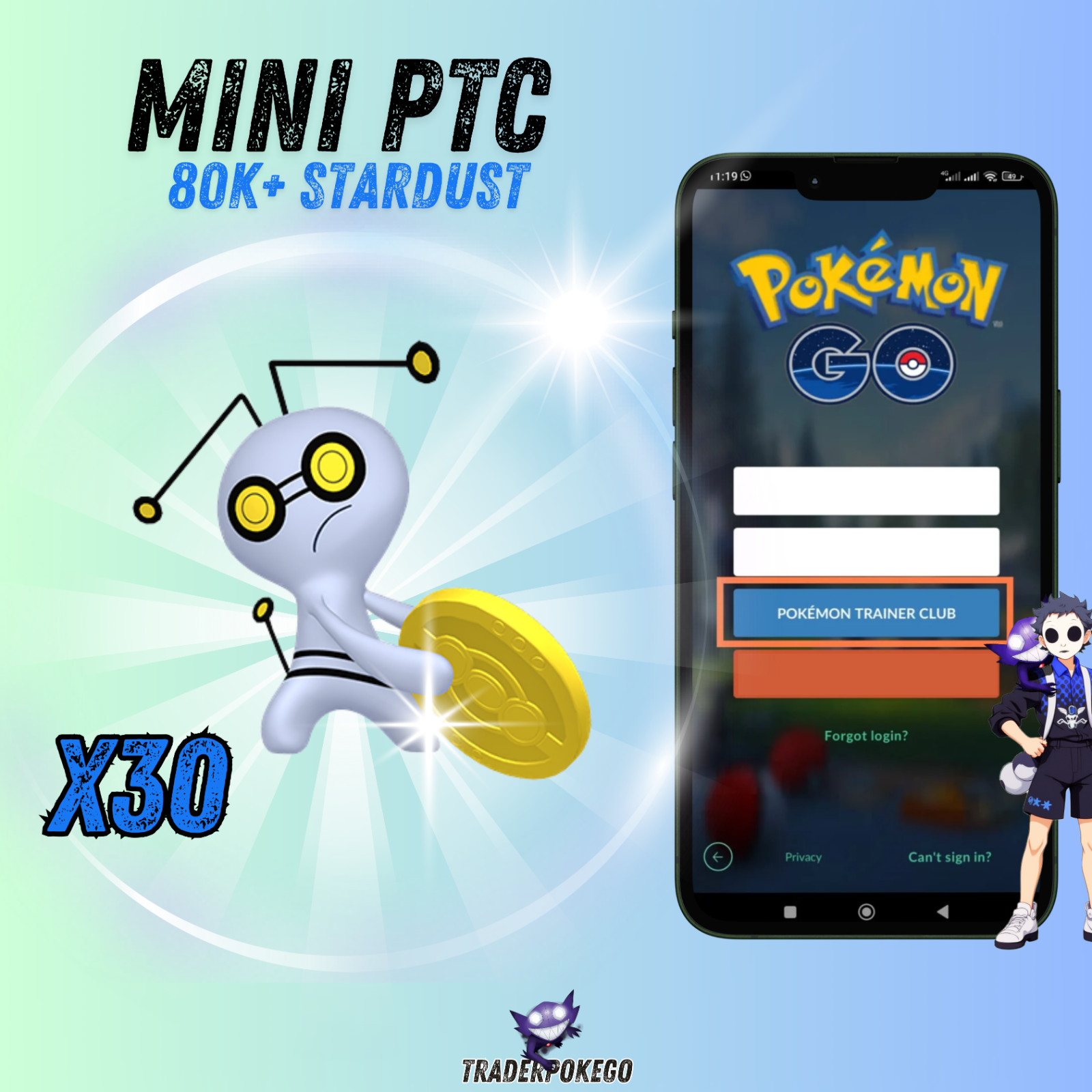 Gimmighoul (×30) Pokémon Go - t r a de P T C