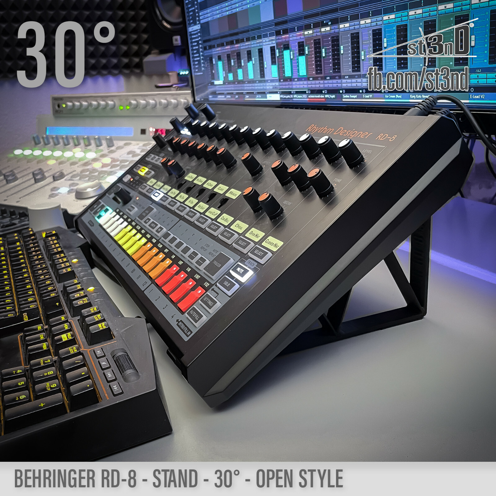 STAND for BEHRINGER RD-8 / RD-9 - 30° - Open Style